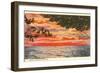 Sunset on Lake, Northern Michigan-null-Framed Art Print