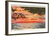 Sunset on Lake, Northern Michigan-null-Framed Art Print