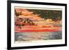 Sunset on Lake, Northern Michigan-null-Framed Premium Giclee Print