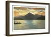 Sunset on Lake Santeetlah, North Carolina-null-Framed Art Print