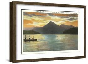 Sunset on Lake Santeetlah, North Carolina-null-Framed Art Print