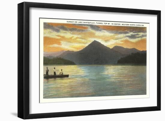 Sunset on Lake Santeetlah, North Carolina-null-Framed Art Print