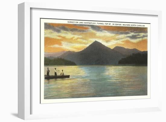 Sunset on Lake Santeetlah, North Carolina-null-Framed Art Print