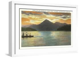 Sunset on Lake Santeetlah, North Carolina-null-Framed Art Print