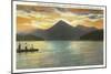 Sunset on Lake Santeetlah, North Carolina-null-Mounted Art Print