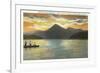 Sunset on Lake Santeetlah, North Carolina-null-Framed Premium Giclee Print