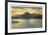 Sunset on Lake Santeetlah, North Carolina-null-Framed Premium Giclee Print