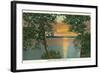 Sunset on Lake Winnipesaukee, New Hampshire-null-Framed Art Print