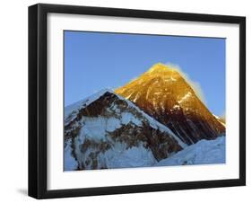 Sunset on Mount Everest, 8850M, Solu Khumbu Everest Region, Sagarmatha National Park, Himalayas-Christian Kober-Framed Photographic Print