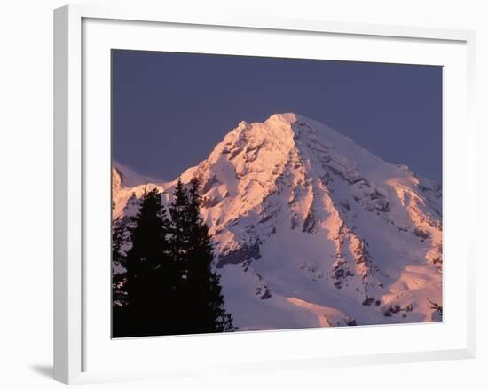 Sunset on Mount Rainier-John McAnulty-Framed Photographic Print