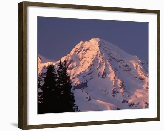 Sunset on Mount Rainier-John McAnulty-Framed Photographic Print