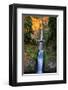 Sunset On Multnomah Falls-null-Framed Art Print