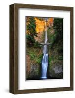 Sunset On Multnomah Falls-null-Framed Art Print