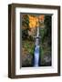 Sunset On Multnomah Falls-null-Framed Art Print