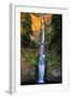 Sunset On Multnomah Falls-null-Framed Art Print