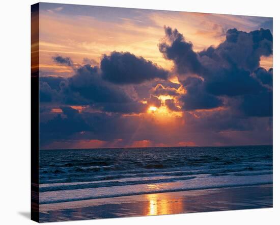 Sunset on Ocean-null-Stretched Canvas