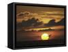 Sunset on Ocean-Michael Brown-Framed Stretched Canvas