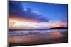 Sunset on Papohaku Beach, Molokai Island, Hawaii, USA-Christian Kober-Mounted Photographic Print