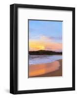 Sunset on Papohaku Beach, Molokai Island, Hawaii, USA-Christian Kober-Framed Photographic Print