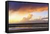 Sunset on Papohaku Beach, Molokai Island, Hawaii, USA-Christian Kober-Framed Stretched Canvas