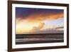 Sunset on Papohaku Beach, Molokai Island, Hawaii, USA-Christian Kober-Framed Photographic Print