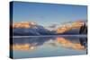 Sunset on Peaks Reflect Nto Lake Mcdonald in Glacier NP, Montana, Usa-Chuck Haney-Stretched Canvas