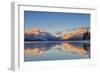 Sunset on Peaks Reflect Nto Lake Mcdonald in Glacier NP, Montana, Usa-Chuck Haney-Framed Photographic Print