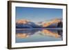 Sunset on Peaks Reflect Nto Lake Mcdonald in Glacier NP, Montana, Usa-Chuck Haney-Framed Photographic Print