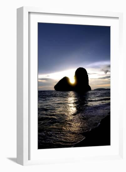 Sunset on Pranang Beach, Railay, Thailand-Dan Holz-Framed Photographic Print