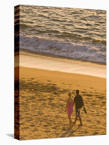 Sunset on Puerto Vallarta Beach, Puerto Vallarta, Jalisco, Mexico, North America-Michael DeFreitas-Stretched Canvas