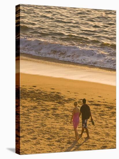 Sunset on Puerto Vallarta Beach, Puerto Vallarta, Jalisco, Mexico, North America-Michael DeFreitas-Stretched Canvas