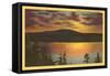 Sunset on Puget Sound, Washington-null-Framed Stretched Canvas