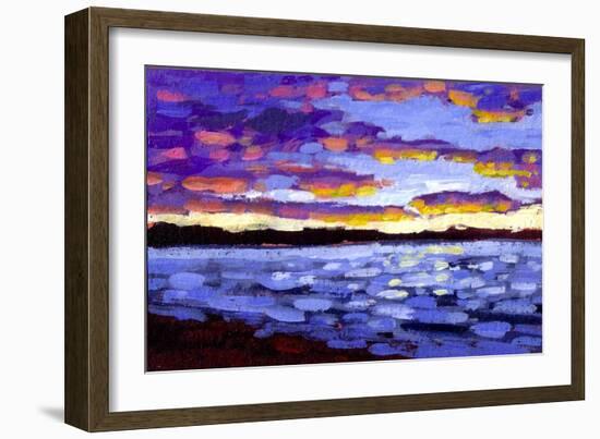 Sunset on Puget Sound-Patty Baker-Framed Art Print