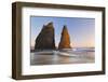 Sunset on Rialto Beach and Sea Stacks, Olympic NP, Washington, USA-Jaynes Gallery-Framed Photographic Print