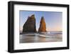 Sunset on Rialto Beach and Sea Stacks, Olympic NP, Washington, USA-Jaynes Gallery-Framed Photographic Print