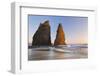 Sunset on Rialto Beach and Sea Stacks, Olympic NP, Washington, USA-Jaynes Gallery-Framed Photographic Print