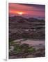 Sunset on rocky coast-enricocacciafotografie-Framed Photographic Print