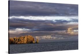 Sunset on rocky outcropping, Espanola Island, Galapagos Islands, Ecuador.-Adam Jones-Stretched Canvas