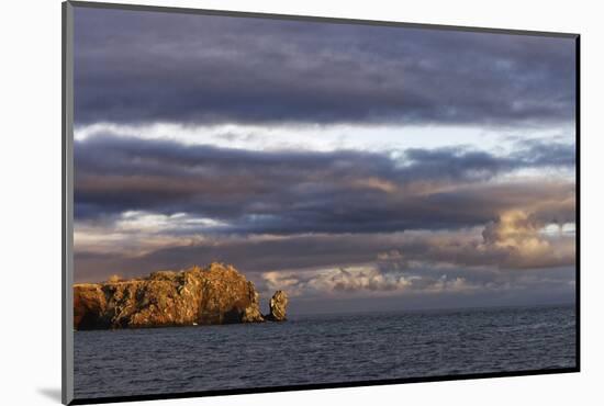 Sunset on rocky outcropping, Espanola Island, Galapagos Islands, Ecuador.-Adam Jones-Mounted Photographic Print