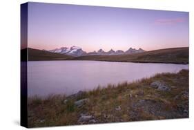 Sunset on Rosset Lake at an Altitude of 2709 Meters-Roberto Moiola-Stretched Canvas