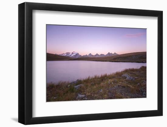 Sunset on Rosset Lake at an Altitude of 2709 Meters-Roberto Moiola-Framed Photographic Print