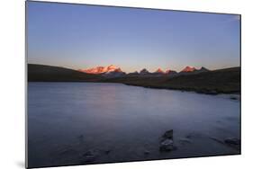 Sunset on Rossett Lake at an Altitude of 2709 Meters. Gran Paradiso National Park-Roberto Moiola-Mounted Photographic Print