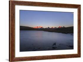 Sunset on Rossett Lake at an Altitude of 2709 Meters. Gran Paradiso National Park-Roberto Moiola-Framed Photographic Print