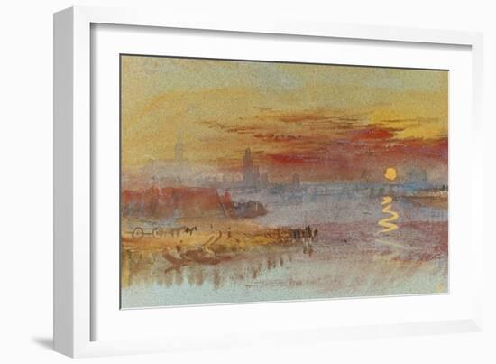 Sunset on Rouen-JMW Turner-Framed Giclee Print