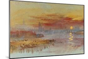 Sunset on Rouen-JMW Turner-Mounted Giclee Print