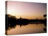Sunset on Royal Lake, Yangon (Rangoon), Myanmar (Burma)-Upperhall-Stretched Canvas