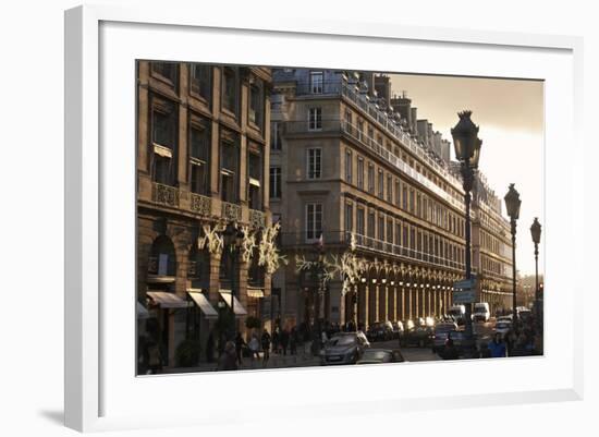 Sunset on Rue de la Paix, Paris, France, Europe-Matthew Frost-Framed Photographic Print