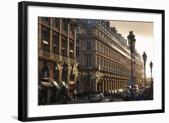 Sunset on Rue de la Paix, Paris, France, Europe-Matthew Frost-Framed Photographic Print