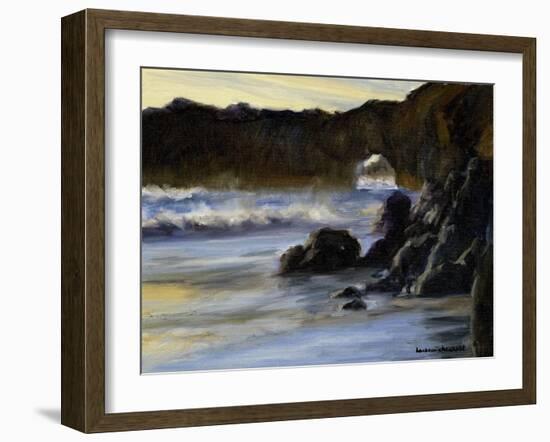 Sunset on Santa Cruz-Barbara Chenault-Framed Art Print