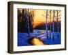 Sunset on Sawkill Creek in Winter-Patty Baker-Framed Art Print